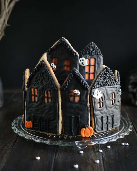 Spooky Halloween Gingerbread House Cake - Peaches 2 Peaches
