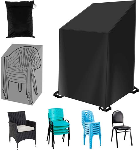 Amazon.com : Stackable Patio Chair Cover, Waterproof 210D Oxford Cloth ...