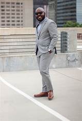 Light gray suit + striped dress shirt + brown dress shoes | Grey suit ...