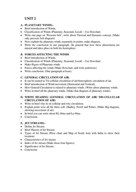 Answer-structure Climatology - UNIT 2 A. PLANETARY WINDS:- Brief ...