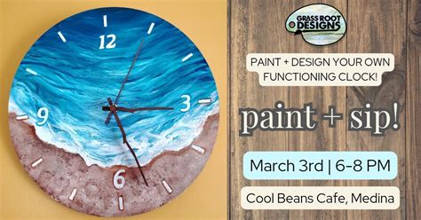 Ocean Clock Paint Party at Cool Beans Cafe, Cool Beans Cafe, Medina, 3 ...