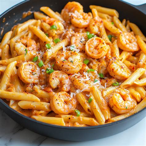 Spicy Parmesan Shrimp Pasta - Tasty Chow