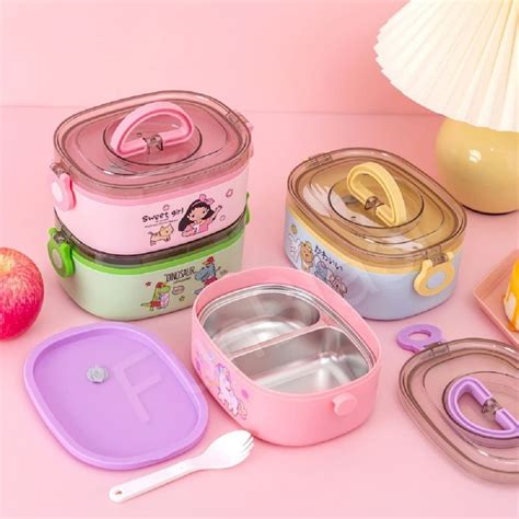 Lunch Box for School Kids – Unicorn Lunch Box with Spoon, Compartment ...