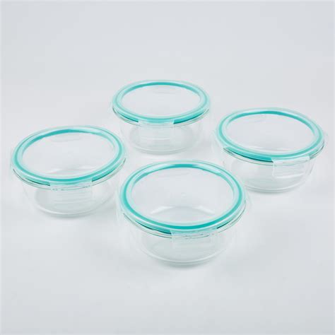 Buy Corsica Siattle Set of 4 Glass Food Containers - 650ml from Corsica ...