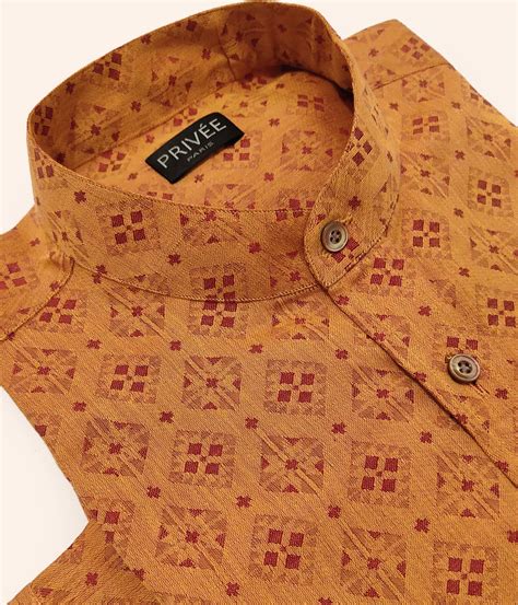 Turmeric Saffron Wedding Shirt India | Privee Paris