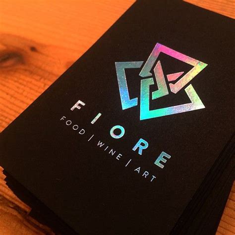 Holographic Foil Business Cards 的图像结果