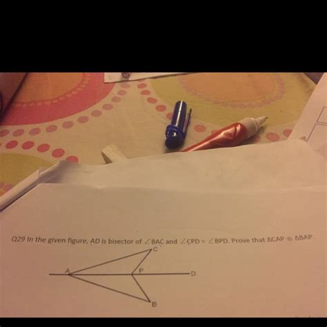 In the given figure, AD is bisector of angle BAC and angle CPD = angle ...