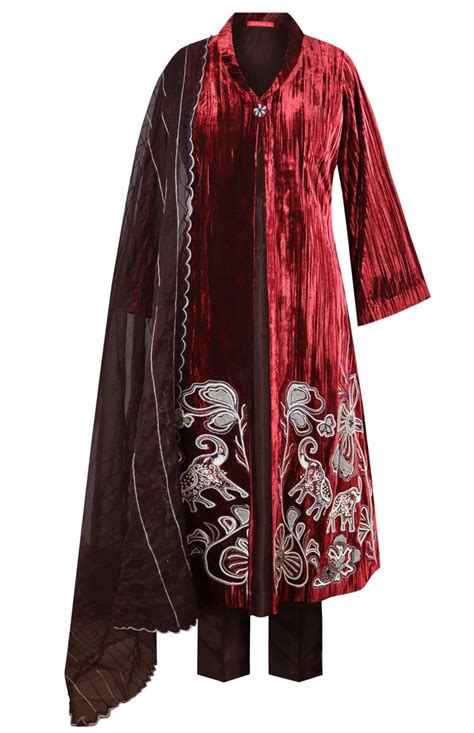 Dual Tone Jacket Style Velvet Suit – Jasminum