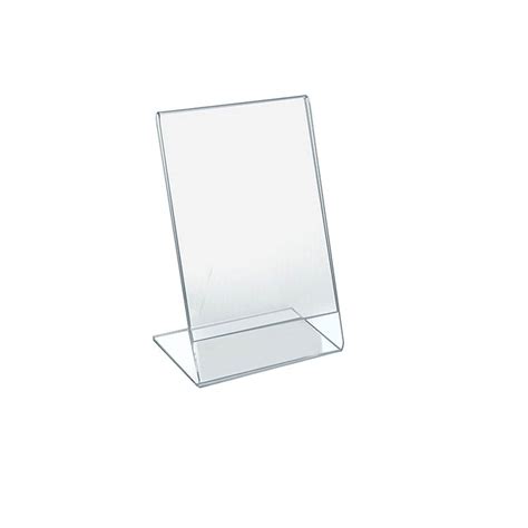 Azar Vertical Slanted Sign Holder, 8 1/2" x 5 1/2", Clear Acrylic, 10 ...