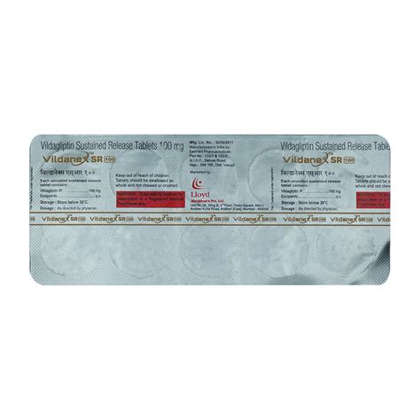 Vildanex SR 100 Tablet 10's Price, Uses, Side Effects, Composition ...