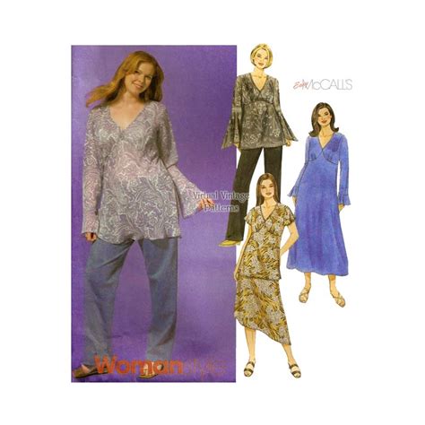 Plus Size Clothing Patterns, McCalls 4316, Tops, Dress, Skirt & Pants