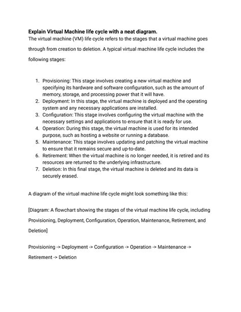 Explain Virtual Machine life cycle with a neat diagram - The virtual ...