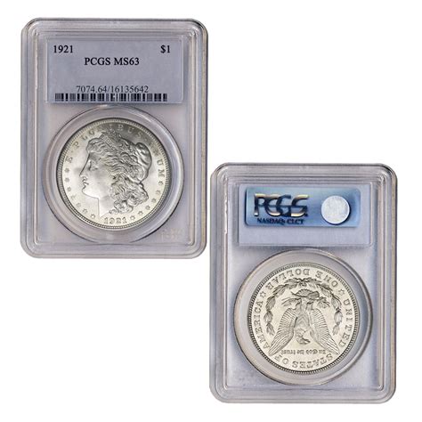 1921 P Morgan Silver Dollar PCGS MS63