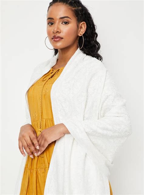 Buy Women Ethnic Motif Tasseled Shawl Online at just Rs. 799.0 ...