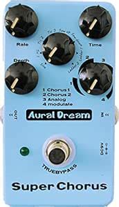 Aural Dream Super Chorus Guitar Effect Pedal includes 4 chorus modes ...