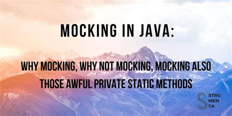Mocking in Java 的图像结果