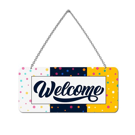 Wildmark Welcome Sign Board 2 in 1 Hanging For Home/Door Entrance Both ...