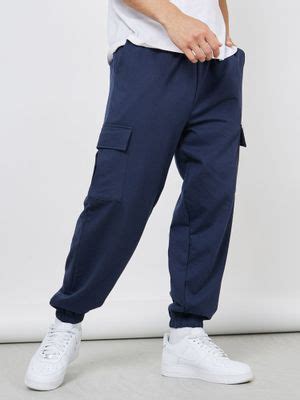 Buy Styli Oversized Fit Cargo Joggers With Elasticated Hem Online