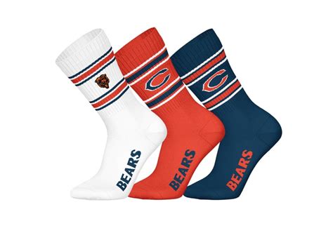 Chicago Bears Crew Socks [3 Pack] - USA Sports