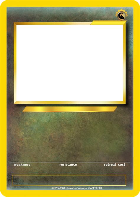 Pokemon Card Template Png