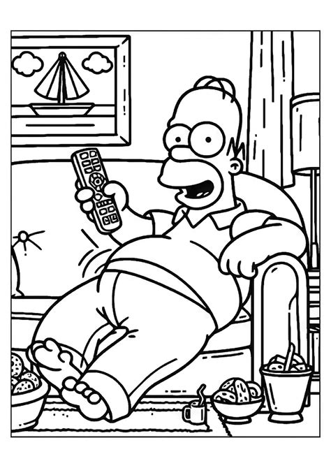 Homer Simpson Coloring Pages