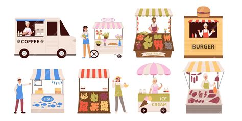 Food Seller Cartoon 的图像结果