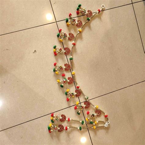 Acrylic Lotus Pom Pom Toran – Nandi Gifts