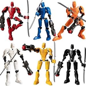 Buy 3D Printed Action Figure 6Pcs, 7.1INCH T13 Multi-Jointed Movable ...