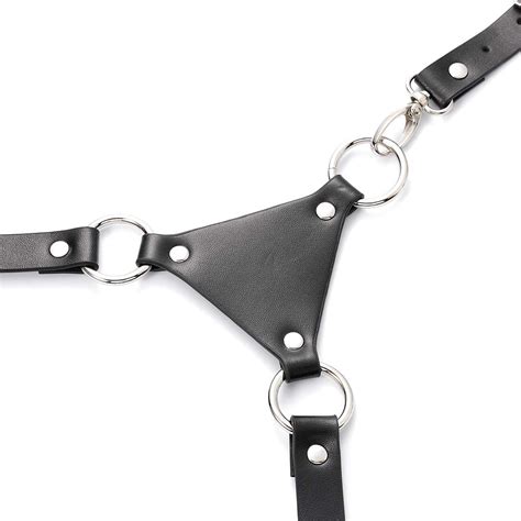 Buy Fstrend Punk Leather Chest Body Chain Black Sexy Harness Waist ...