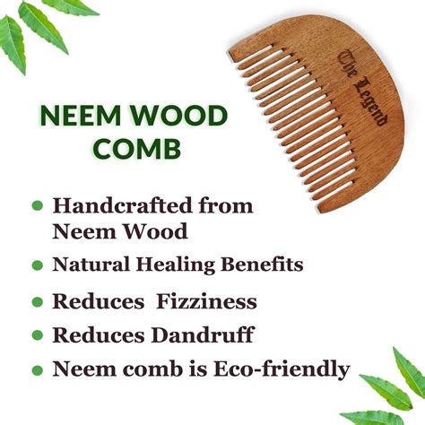 Buy THE LEGEND ORGANIC NEEM WOODEN MINI BEARD COMB Online & Get Upto 60 ...