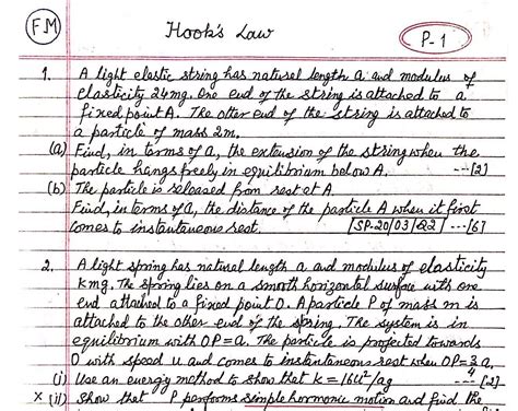 AS-LEVEL FURTHER MATHEMATICS (9231) – HOOK’S LAW | Cambridge IGCSE ...