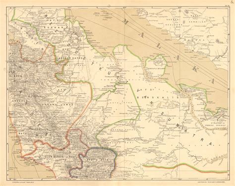 DUTCH EAST INDIES.Indonesia.SUMATRA. Malacca Strait. Riau.DORNSEIFFEN 1892 map