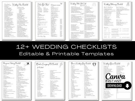 Image result for Wedding Checklist Free Edit Printable