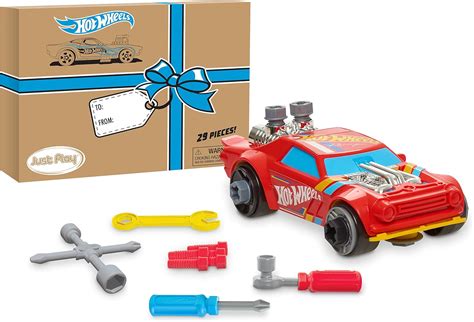 Buy Just Play Hot Wheels Ready to Race Car Builder, 29 Pieces for Kids ...