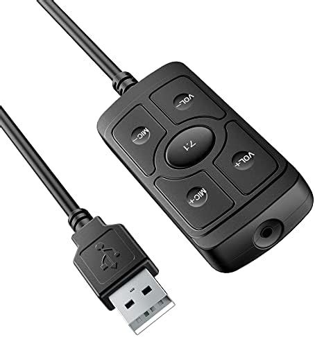 BENGOO USB Sound Card,USB to 3.5mm Jack Audio Adapter 7.1 Channel ...