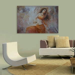 inephos Beautiful Indian Women Art Wall Painting 91Cm X 61Cm Digital ...