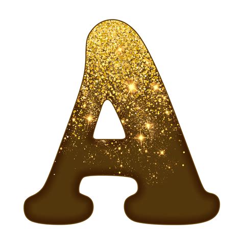 Half Gold Glitter Alphabet 16691905 PNG