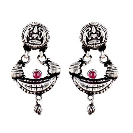 Buy 600+ Silver Stone Earrings Online at Low Price in India