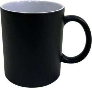 THE HCAC STORE Ceramic Serving Black Glossy Finish Coffee Tea Cup Magic ...