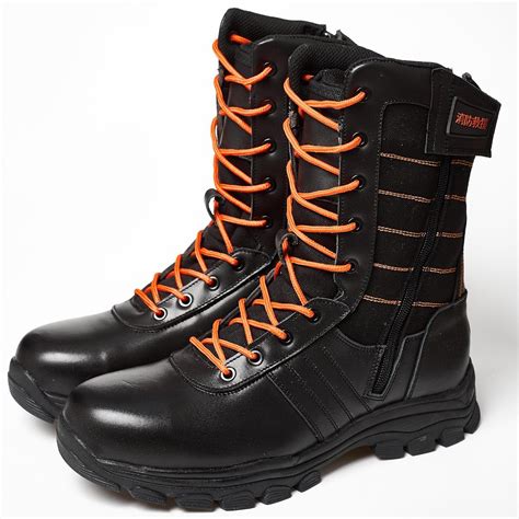 Fire Resistant Leather Fire Fighter Boots Flame Retardant Safety Shoes ...