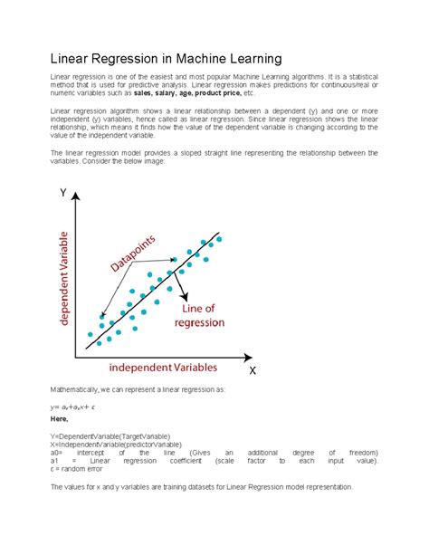 Linear Regression in Machine Learning - It is a statistical method that ...