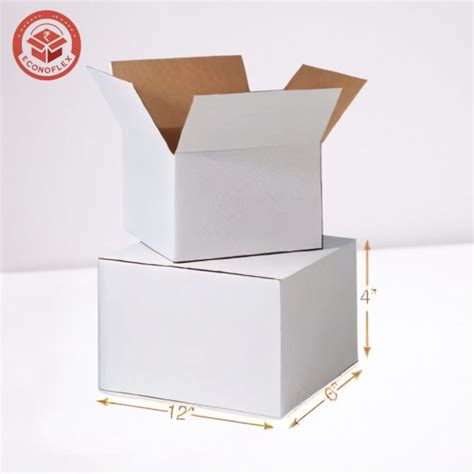 White Carton Boxes 3 Ply - 12X6X4 | Upack