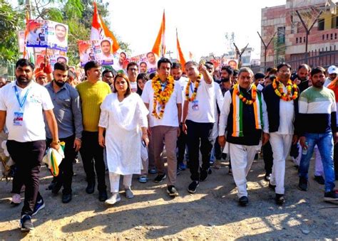 DPCC President Devendra Yadav during the party's 'Delhi Nyay Yatra