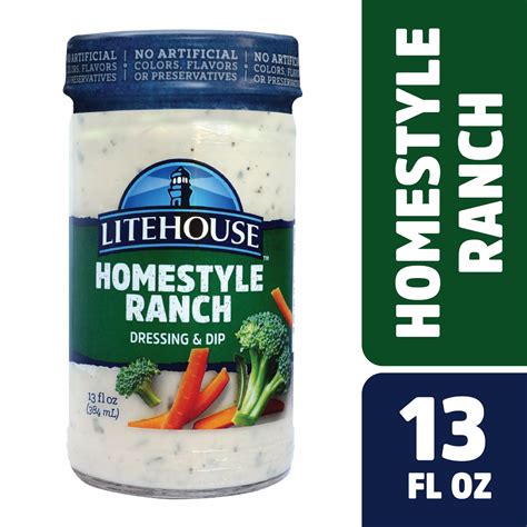 Litehouse Homestyle Ranch Creamy Refrigerated Dressing & Dip, 13oz ...
