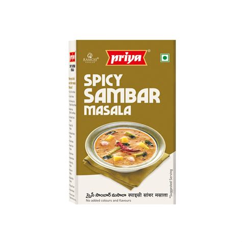 Priya Spicy Sambar Masala Total 300gm I 50g Each (Pack of 6) I ...