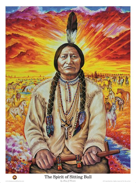 NA6 The Spirit of Sitting Bull; Native American Indian Chief; wall art ...