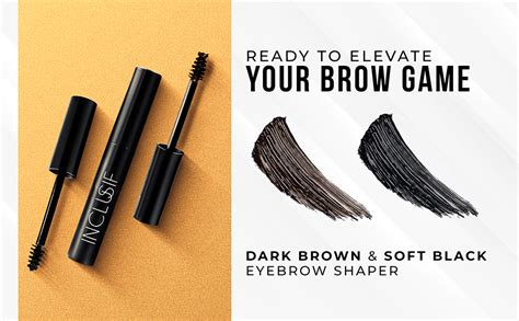 Buy INCLUSIF Eyebrow Gel Soft Black | Eyebrow Shaper Gel | Waterproof ...