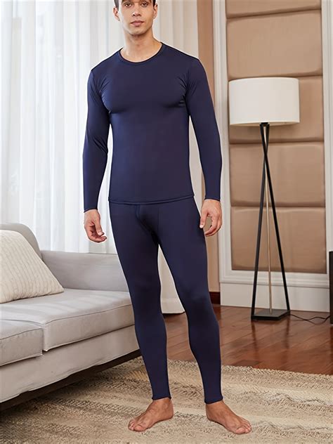 Mens blue thermal underwear online