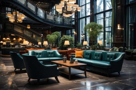Hotel lobby with classic style furniture professional advertising ...