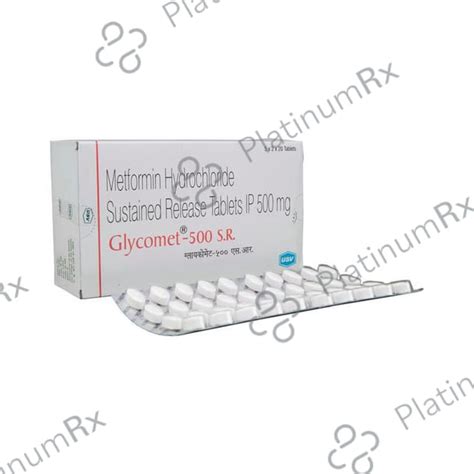 Glycomet 500mg Tablet SR 20s | Uses, Price & Substitutes